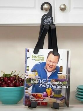 NIB - Black Cookbook Stand - In The Kitchen With David